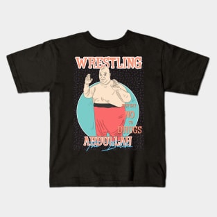 Artwork Abdullah The Butche Wrestling Aesthetic  // Just Say No To Drugs Kids T-Shirt